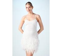 Coast Embellished Sequin Feather Style Bridal Mini Dress In Ivory ivory 18