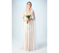 Coast Embroidered V Neck Wedding Dress With Contrast Lining In Ivory ivory 10