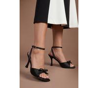 Coast Emma Satin Bow Detail High Heeled Sandals In Black black