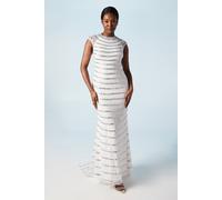 Coast Encrusted Gem Detail Cap Sleeve Wedding Dress In Ivory ivory 10