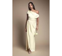 Coast Women's Fallen Shoulder Bow Detail Bridesmaid Maxi Dress in Lemon | Size: 14 Coast Lemon 14
