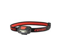 Coast® FL13 255 Lumen Dual Color (White & Red) LED Headlamp, Batteries & Hard Hat Clips Included, Red