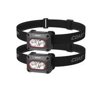 Coast FLX10R 1000 Lumens Waterproof USB-C Rechargeable LED Headlamp with Red & Green Light Mode, Flood & Spot, 2 Pack