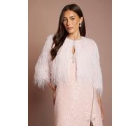Coast Women's Fringe Jacket in Blush | Size: 12 Coast Blush 12