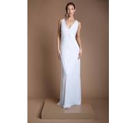 Coast Women's Geometric Beadwork Maxi Wedding Dress in Ivory | Size: 14 Coast Ivory 14