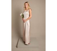 Coast Girl's Teen Ruffle Strap Satin Bridesmaid Dress in Champagne | Size: 11-12 Years Coast Champagne 11-12 Years