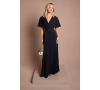 Coast Girl's Teen V Neck Flutter Sleeve Bridesmaid Dress in Navy | Size: 10-11 Years Coast Navy 10-11 Years
