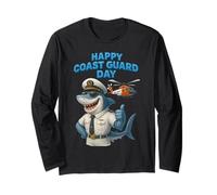 Coast Guard Celebration Shark Captain, Rescue Helicopter Long Sleeve T-Shirt