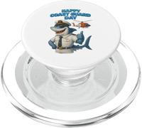 Coast Guard Celebration Shark Captain, Rescue Helicopter PopSockets PopGrip for MagSafe