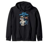 Coast Guard Celebration Shark Captain, Rescue Helicopter Zip Hoodie