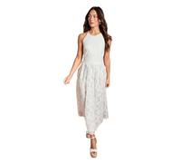 Coast Halter Neck Lace Midi Dress, 14, Ivory