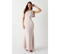 Bow One Shoulder Bridesmaid Maxi Dress Coast Blush 14