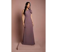 Coast Honoured Bow One Shoulder Maxi Bridesmaid Dress In Dusty Mauve dusty mauve 10