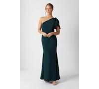 Coast Honoured Bow One Shoulder Maxi Bridesmaid Dress In Emerald emerald 16
