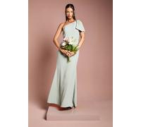 Coast Honoured Bow One Shoulder Maxi Bridesmaid Dress In Sage sage