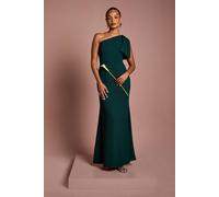 Coast Honoured Petite Bow One Shoulder Maxi Bridesmaid Dress Coast Emerald 18