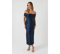 Coast Honoured Petite Twill Bardot Column Midi Bridesmaid Dress Coast Navy 12