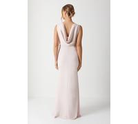 Coast Honoured Sleeveless Cowl Back Maxi Bridesmaid Dress, 8, Blush