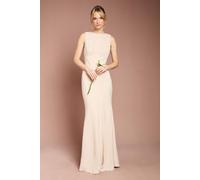 Coast Honoured Sleeveless Cowl Back Maxi Bridesmaid Dress In Champagne champagne