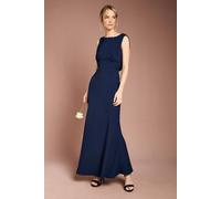 Coast Honoured Sleeveless Cowl Back Maxi Bridesmaid Dress, 18, Navy