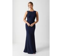 Coast Honoured Sleeveless Cowl Back Maxi Bridesmaid Dress In Navy navy 8