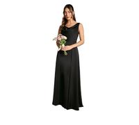 Coast Women's Honoured Sleeveless Cowl Neck Satin Maxi Bridesmaid Dress in Black | Size: 12 Coast Black 12