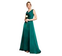 Coast Honoured Sleeveless Cowl Neck Satin Maxi Bridesmaid Dress, 8, Emerald