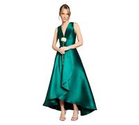 Coast Honoured Sleeveless Plunge Waterfall Twill Maxi Bridesmaid Dress, 14, Emerald