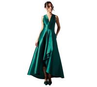 Coast Honoured Sleeveless Plunge Waterfall Twill Maxi Bridesmaid Dress, 16, Emerald