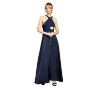 Coast Honoured Twist Halterneck Satin Maxi Bridesmaid Dress Coast Navy 14
