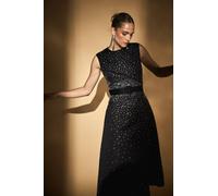 Coast Hotfix Diamante Full Skirted Midi Dress In Black black 12