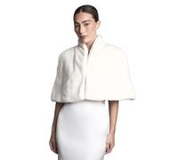 Coast Women's Ivory Faux Fur Short Cape | Size: 14 Coast Ivory 14