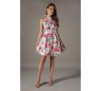 Coast Women's Jacquard Halter Neck Mini Dress in Blush | Size: 14 Coast Blush 14