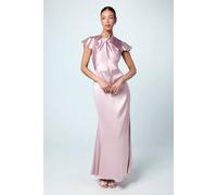 Coast Keyhole Detail Satin Bridesmaid Dress In Blush blush 14