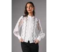 Coast Lace Organza Blouse In Ivory ivory 10
