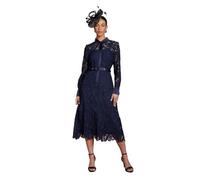Coast Lace Shirt Dress, 12, Navy