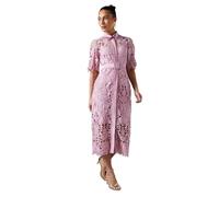 Coast Women's Lace Shirt Dress With Short Sleeves in Lilac | Size: 8 Coast Lilac 8