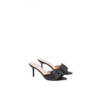 Coast Lia Satin Bow Detail High Stiletto Heel Mules, 8, Black