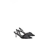 Coast Lina Velvet Slingback Bow Detail Medium Stiletto Heel Court Shoes, 5, Black