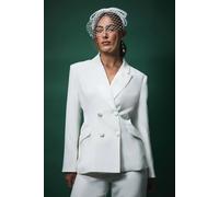 Coast Lisa Tan Bridal Double Breasted Blazer In Ivory ivory 14