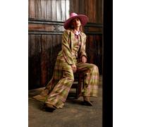 Coast Lisa Tan Check Formal Trouser In Green green 14