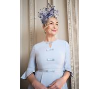 Coast Lisa Tan Feather Detail Fascinator In Slate Blue slate blue One Size