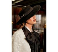 Coast Women's Lisa Tan Felt Boater in Black Coast Black One Size