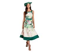 Coast Lisa Tan Halterneck Trailing Floral Midi Dress, 12, Ivory