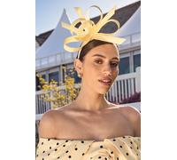 Coast Women's Lisa Tan Loop Bow Fascinator in Lemon Coast Lemon One Size