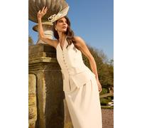 Coast Lisa Tan Pearl Detail Waistcoat In Cream cream 12