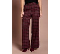 Coast Lisa Tan Premium Formal Check Trouser In Berry berry 8