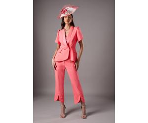Coast Lisa Tan Split Front Trouser In Coral coral