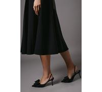 Coast Lola Satin Bow Detail Medium Stiletto Heel Sling Back Court Shoes In Black black 4