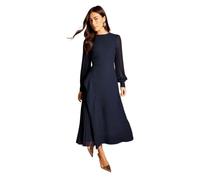 Coast Long Sleeve Pleated Crepe Midaxi Dress